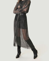 DEMU DROP WAIST LUREX MIDI DRESS image number null